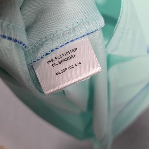 Magnolia Lane Tech Women Small Masters Golf Polo Shirt Light Aqua Blue Short Slv - Picture 5 of 6